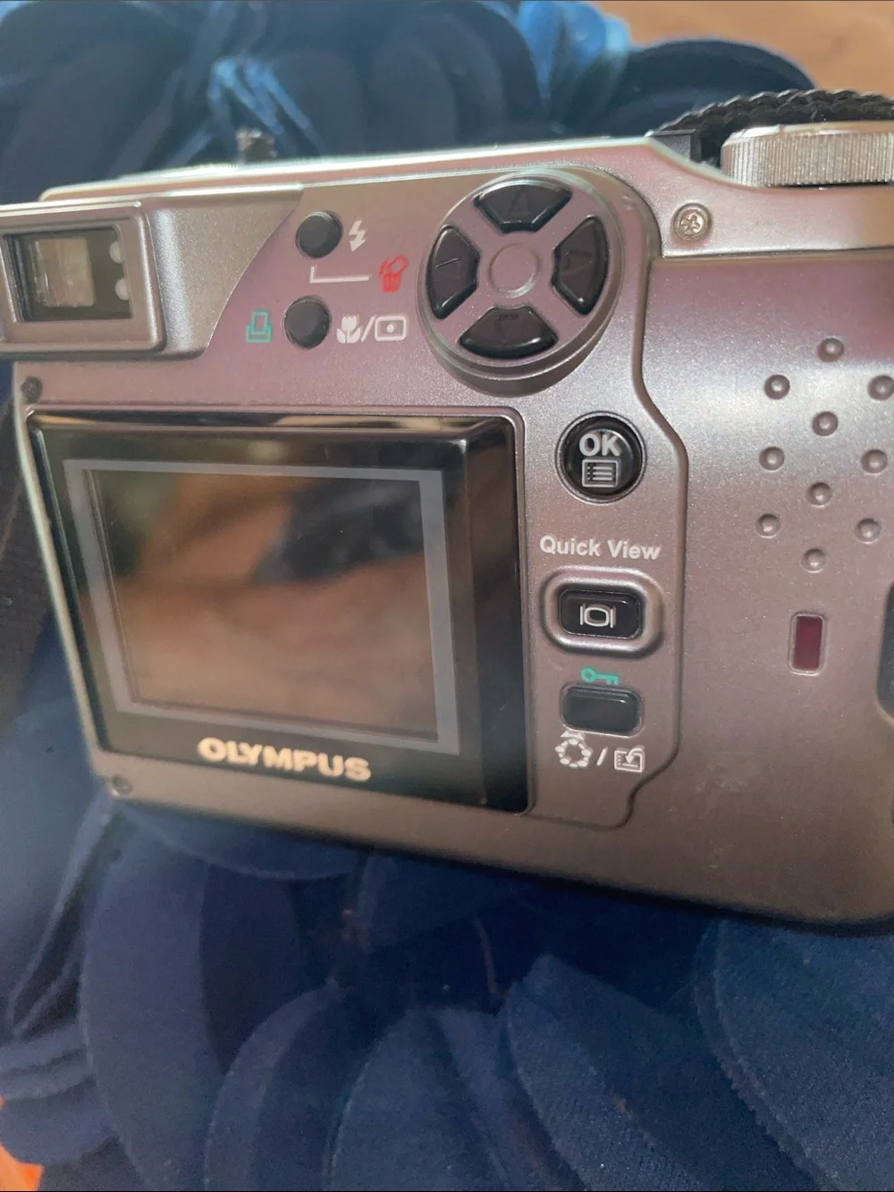 Olympus Silver Digital Camera with Black Lens Ring